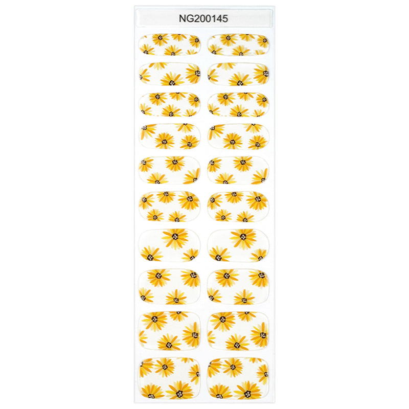 Sunny Daisies Semi Cured Gel Nail Strips