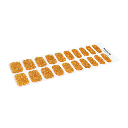 Golden Stardust Semi Cured Gel Nail Strips