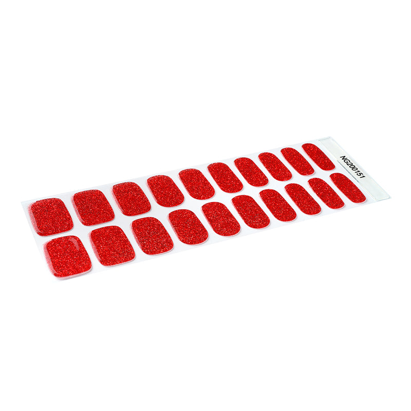 Scarlet Glam Semi Cured Gel Nail Strips