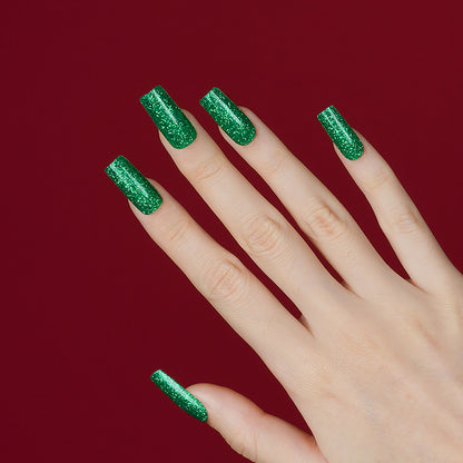 Emerald Elegance Semi Cured Gel Nail Strips