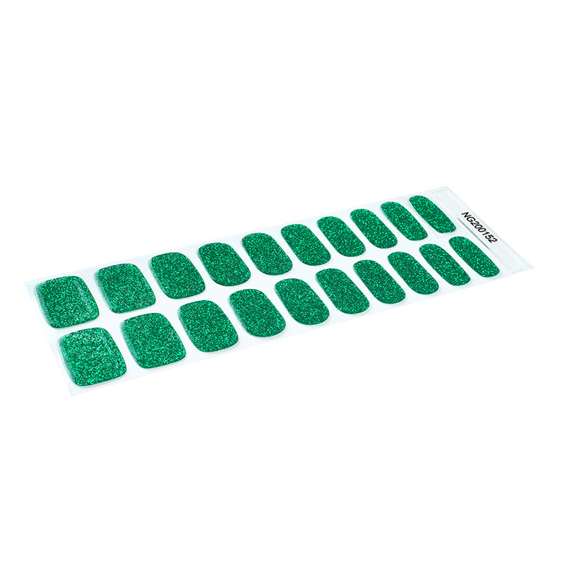 Emerald Elegance Semi Cured Gel Nail Strips