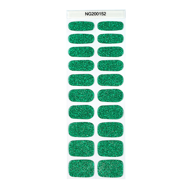 Emerald Elegance Semi Cured Gel Nail Strips