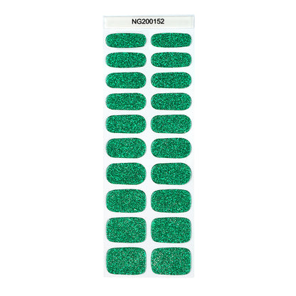 Emerald Elegance Semi Cured Gel Nail Strips