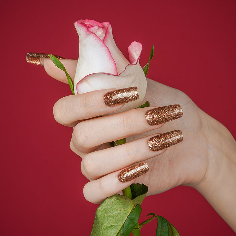 Bronze Bliss Semi Cured Gel Nail Strips