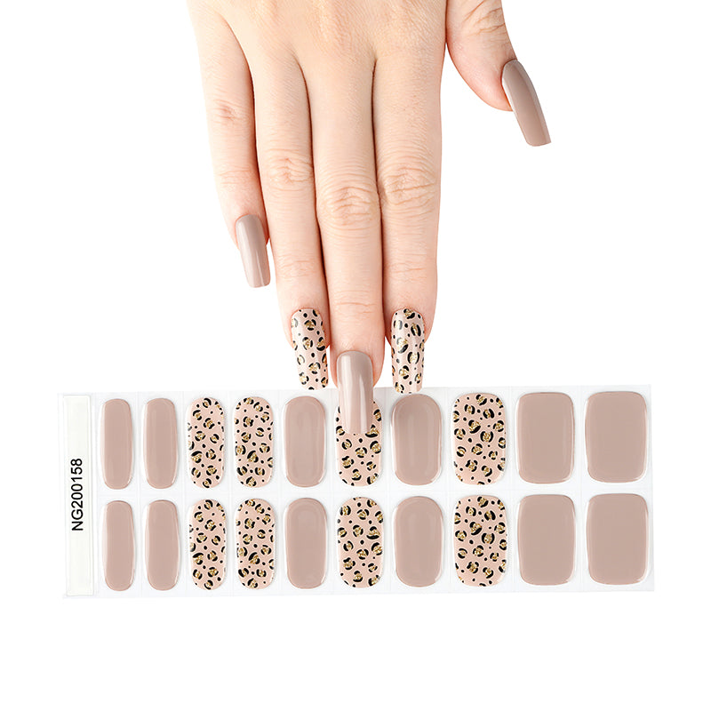 Leopard Luxe Semi Cured Gel Nail Strips