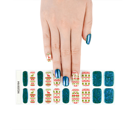 Festive Knit Semi Cured Gel Nail Strips