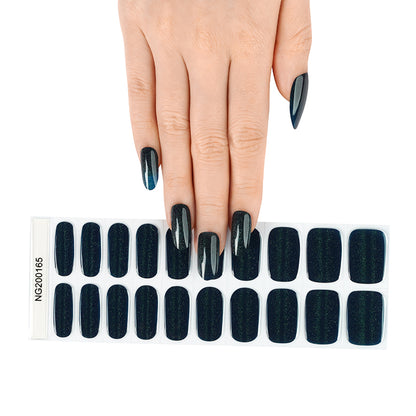 Onyx Night Semi Cured Gel Nail Strips