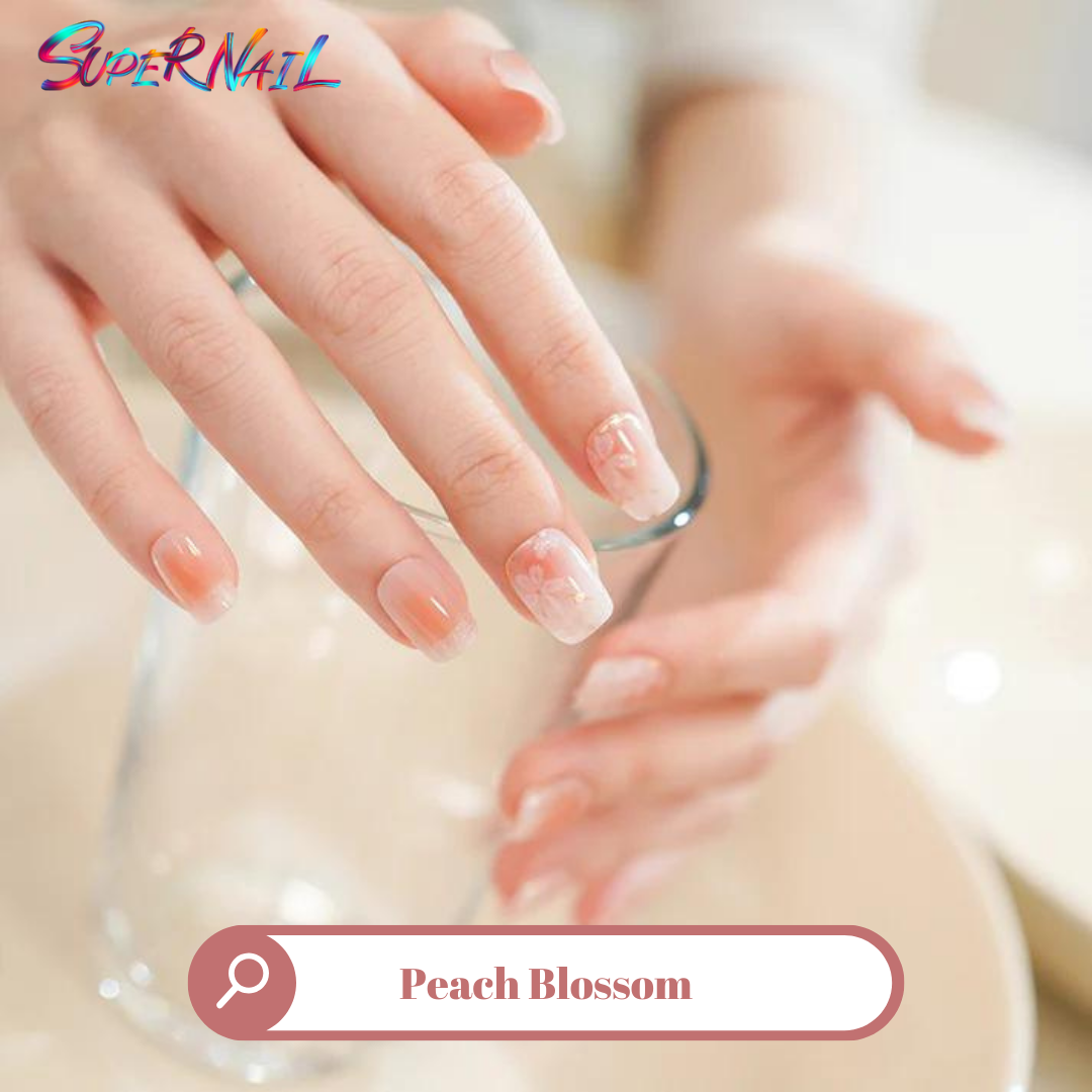 Peach Blossom Semi Cured Gel Nail Strips