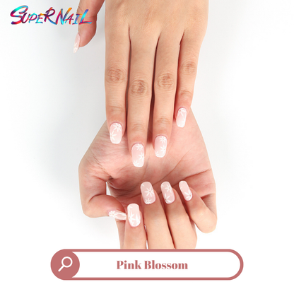 Pink Blossom Semi Cured Gel Nail Strips