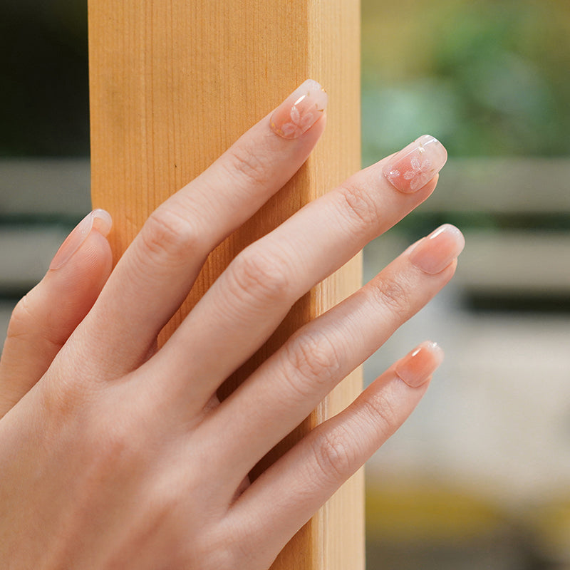 Peach Blossom Semi Cured Gel Nail Strips