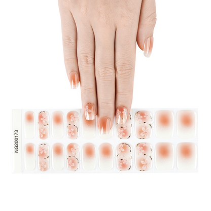 Peach Blossom Semi Cured Gel Nail Strips