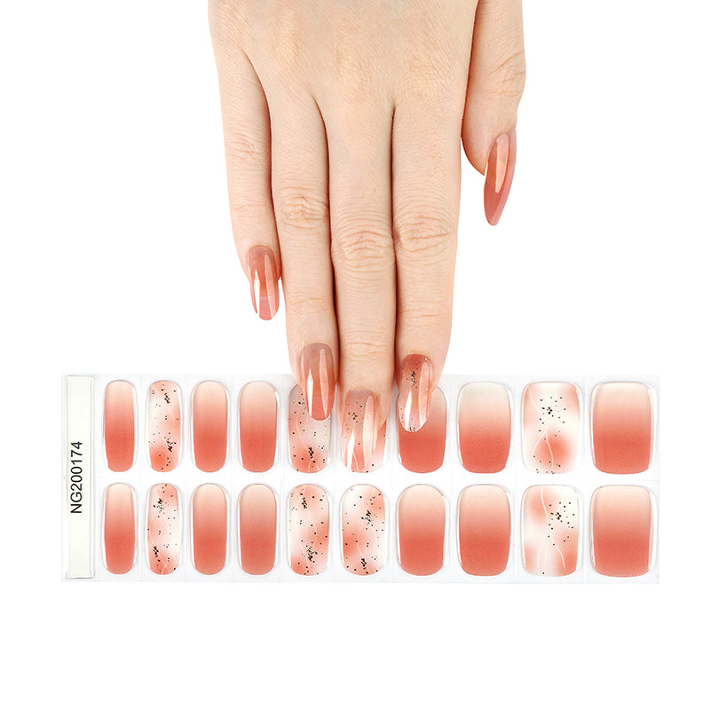 Rosy Glow Semi Cured Gel Nail Strips