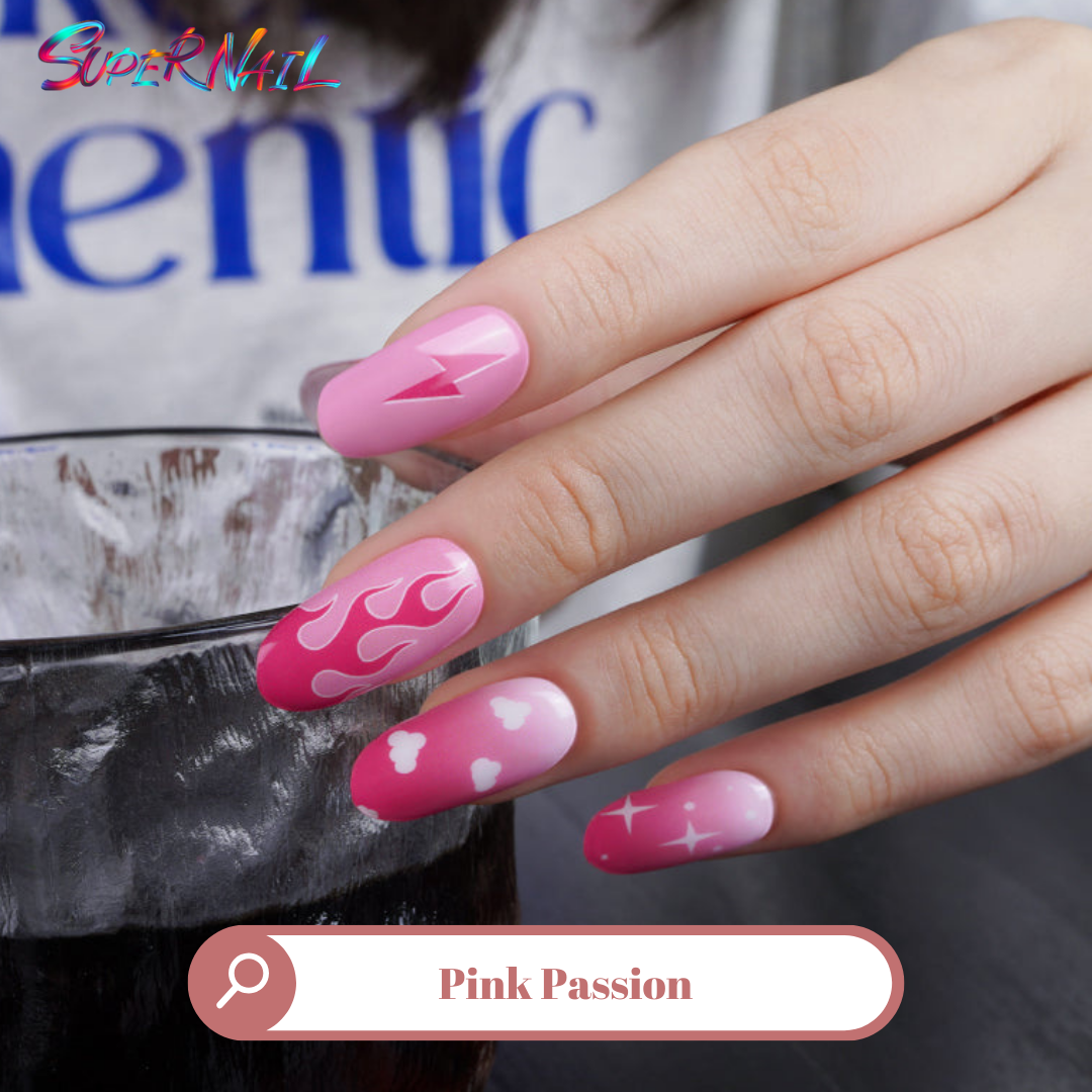 Pink Passion Semi Cured Gel Nail Strips