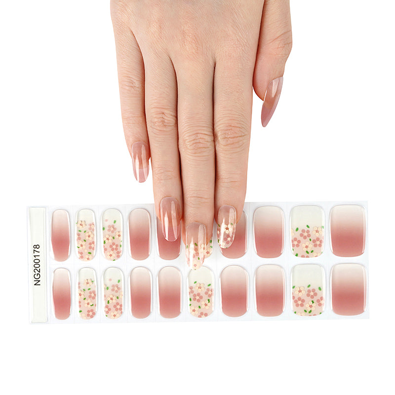 Blush Petals Semi Cured Gel Nail Strips