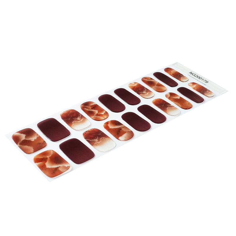 Terra Cotta Waves Semi Cured Gel Nail Strips