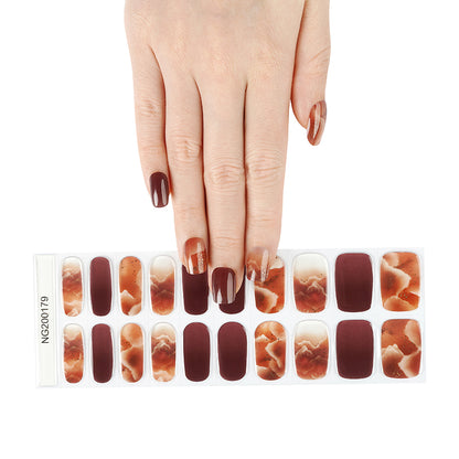 Terra Cotta Waves Semi Cured Gel Nail Strips