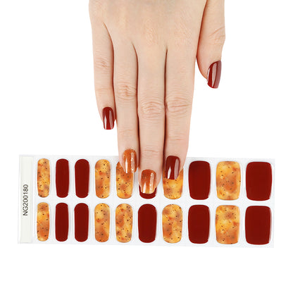 Amber Spice Semi Cured Gel Nail Strips