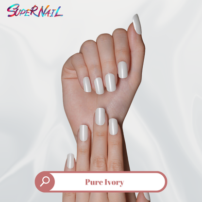 Pure Ivory Semi Cured Gel Nail Strips