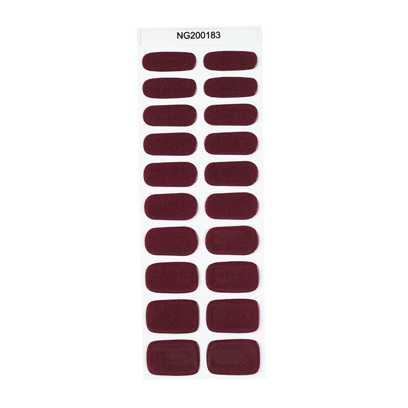 Deep Merlot Semi Cured Gel Nail Strips