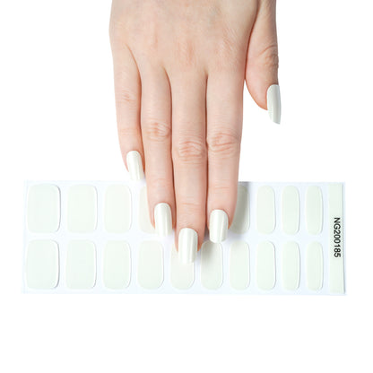 Pure Ivory Semi Cured Gel Nail Strips