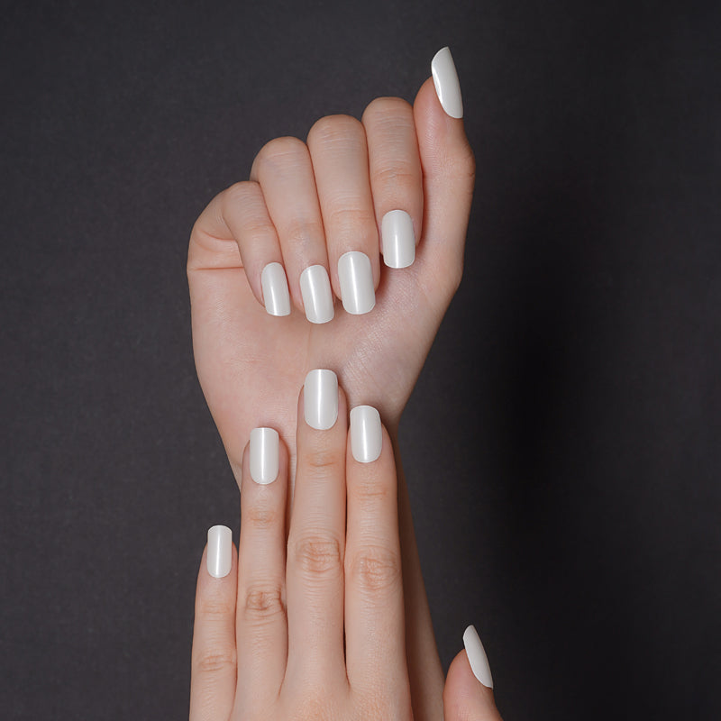 Pure Ivory Semi Cured Gel Nail Strips