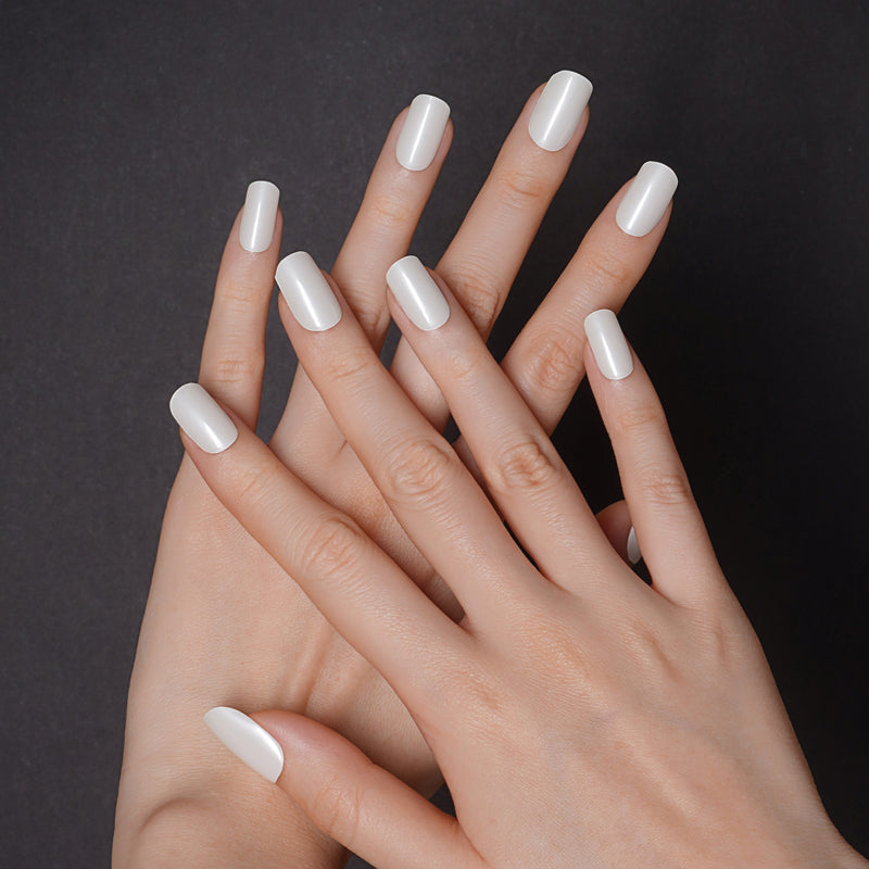 Pure Ivory Semi Cured Gel Nail Strips