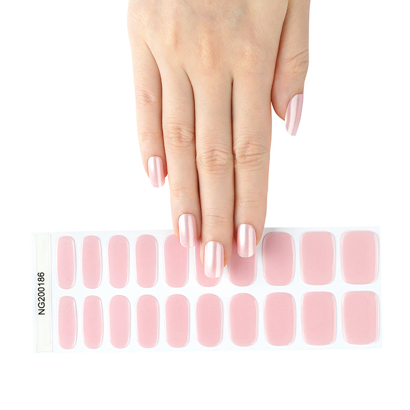 Blush Satin Semi Cured Gel Nail Strips