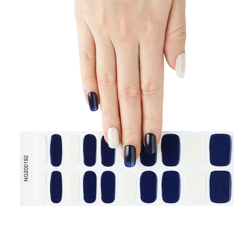 Midnight Elegance Semi Cured Gel Nail Strips