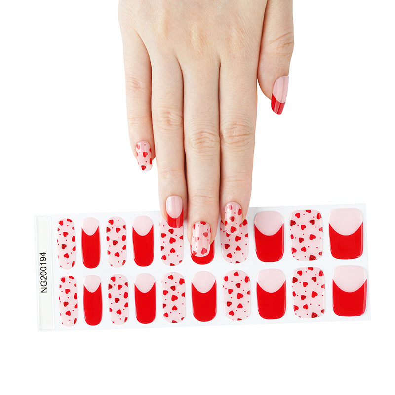 Sweetheart Confetti Semi Cured Gel Nail Strips