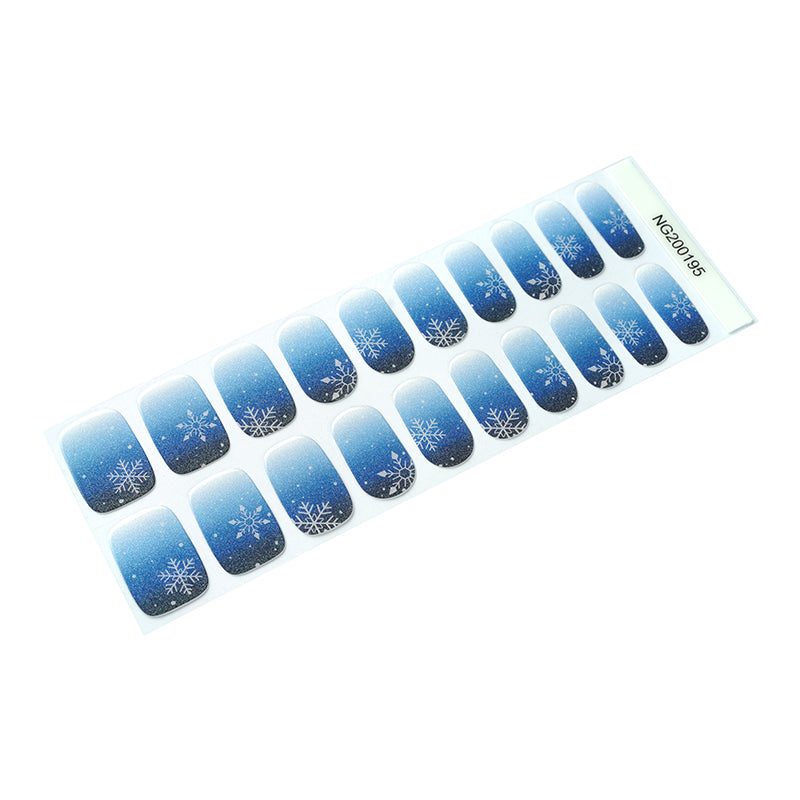 Winter Snowflakes Semi Cured Gel Nail Strips