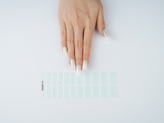 Mint Whisper Semi Cured Gel Nail Strips