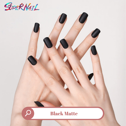 Black Matte Semi Cured Gel Nail Strips