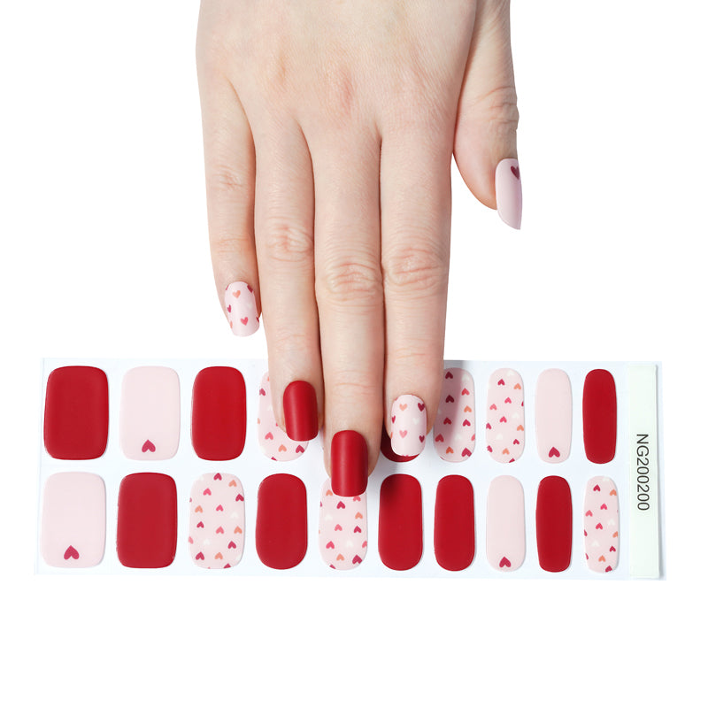 Heartfelt Harmony Semi Cured Gel Nail Strips