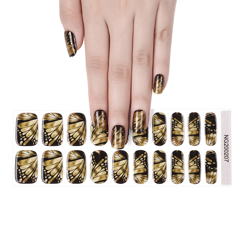 Golden Wings Semi Cured Gel Nail Strips