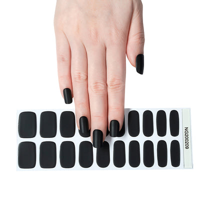 Black Matte Semi Cured Gel Nail Strips