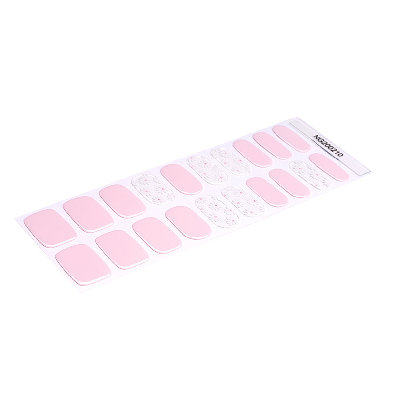 Pink Petals Semi Cured Gel Nail Strips