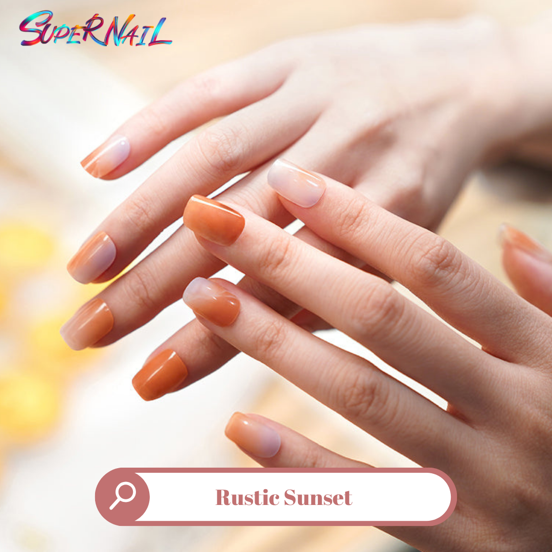 Rustic Sunset Semi Cured Gel Nail Strips