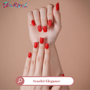 Scarlet Elegance Semi Cured Gel Nail Strips