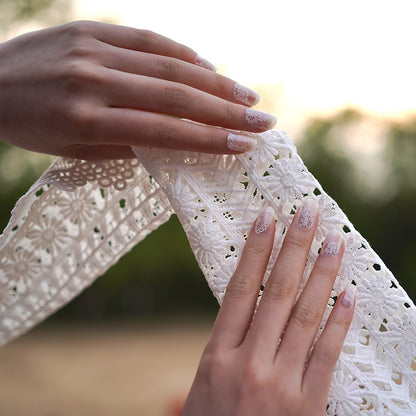 Lace Elegance Semi Cured Gel Nail Strips