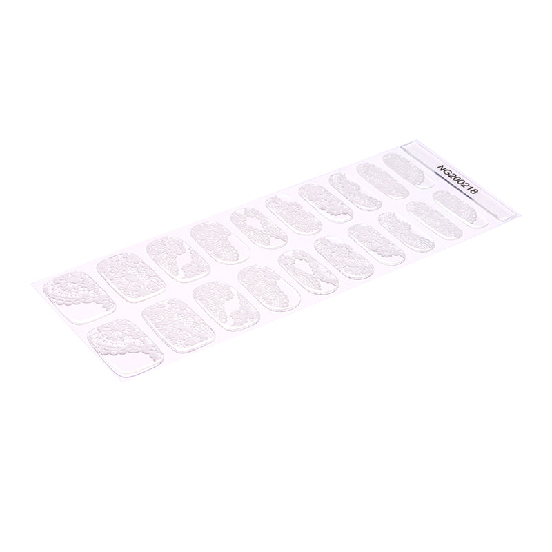 Lace Elegance Semi Cured Gel Nail Strips