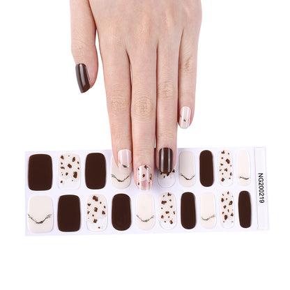 Mocha Delight Semi Cured Gel Nail Strips