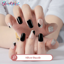 Silver Dazzle Semi Cured Gel Nail Strips