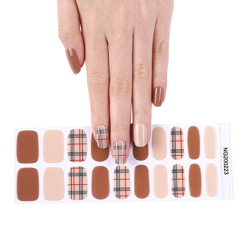 Plaid Perfection Semi Cured Gel Nail Strips