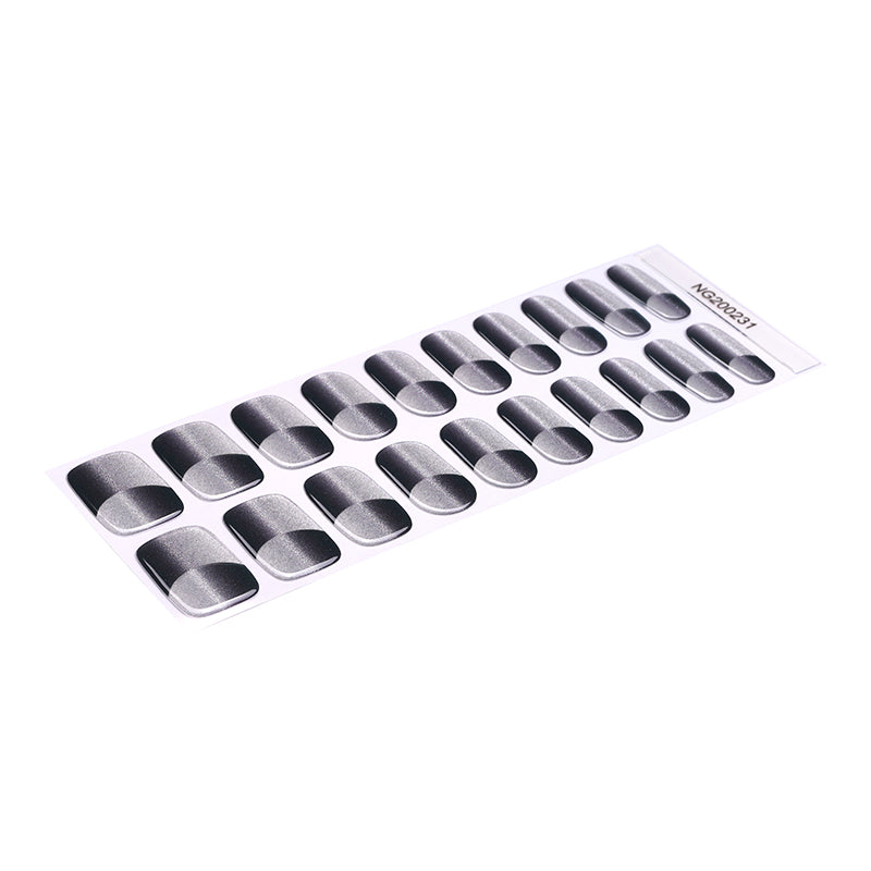 Steel Elegance Semi Cured Gel Nail Strips