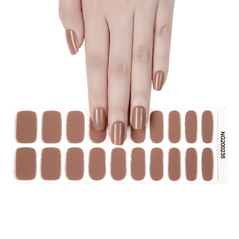 Brown Mirage Semi Cured Gel Nail Strips