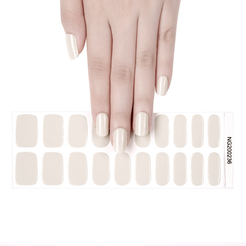 Ivory Charm Semi Cured Gel Nail Strips