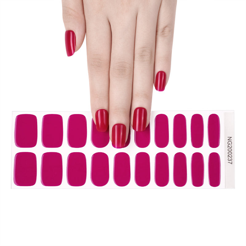 Ruby Bloom Semi Cured Gel Nail Strips