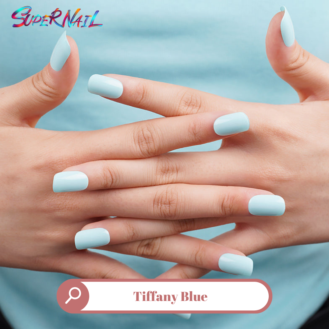 Tiffany Blue Semi Cured Gel Nail Strips