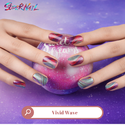 Vivid Wave Semi Cured Gel Nail Strips