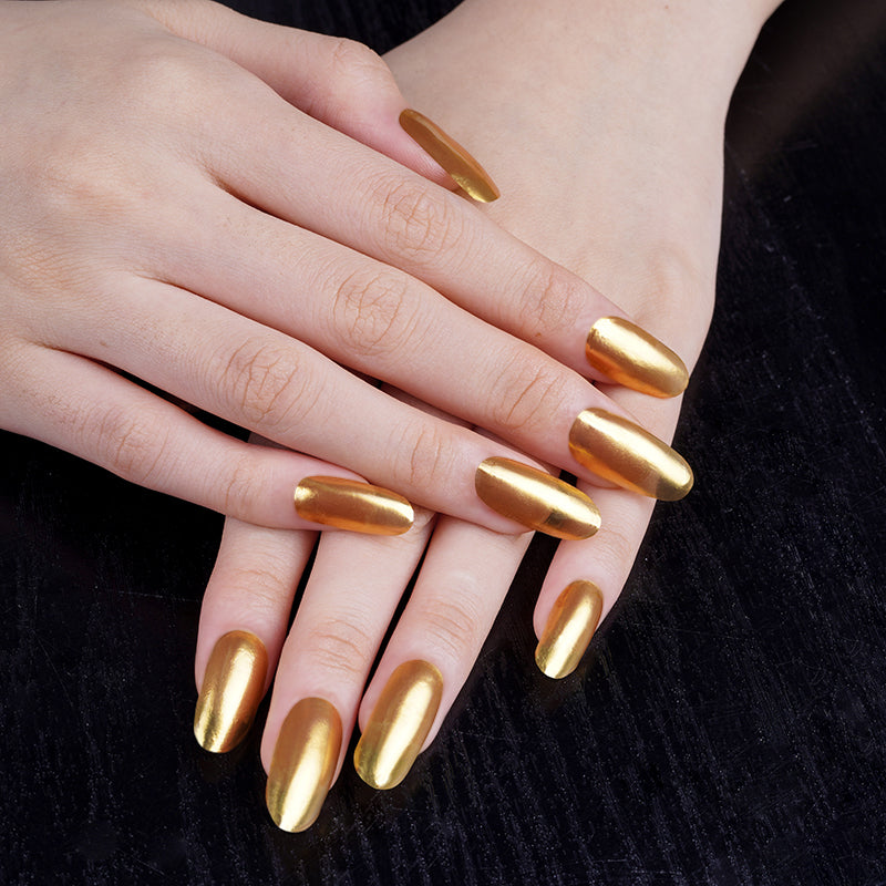 Golden Glow Semi Cured Gel Nail Strips